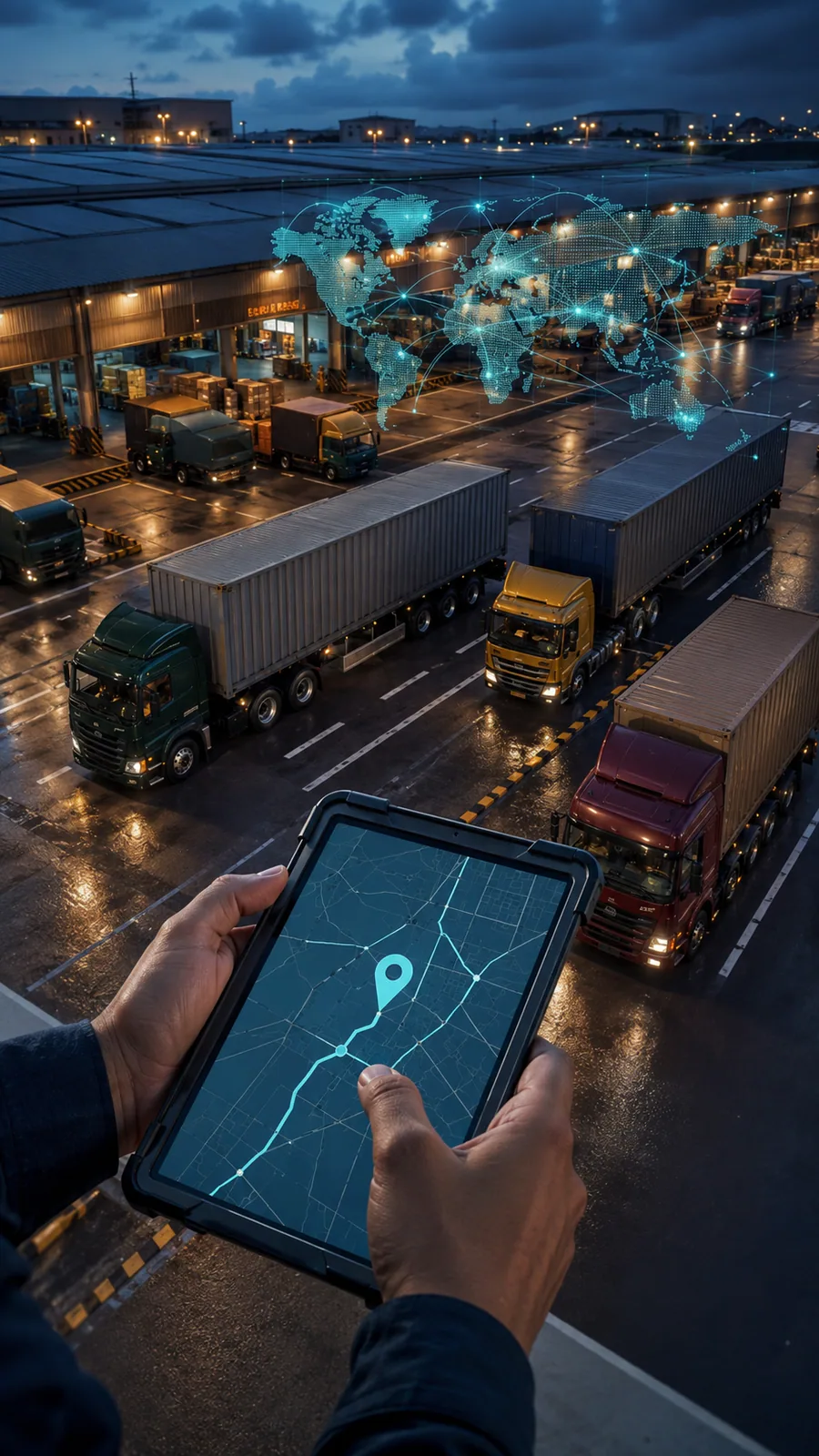 Jaringan logistik dan pemantauan distribusi bahan baku